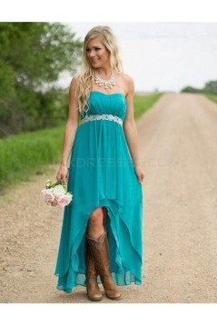 High Low Chiffon Wedding Guest Dresses Bridesmaid Dresses 3010193