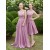A-Line Lace Chiffon Illusion Neckline Long Wedding Guest Dresses Bridesmaid Dresses 3010219