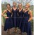 High Low V-Neck Navy Wedding Guest Dresses Bridesmaid Dresses 3010231