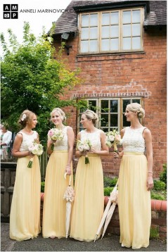 Long Yellow White Lace Wedding Guest Dresses Bridesmaid Dresses 3010260