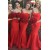 Trumpet/Mermaid Long Red Bridesmaid Dresses 3010270
