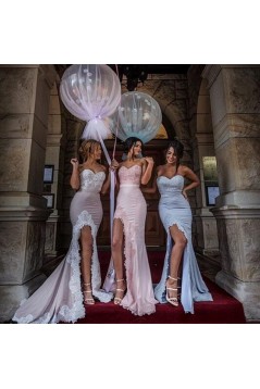 Mermaid Sweetheart Lace Long Bridesmaid Dresses 3010271