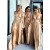 A-Line Floor Length V-Neck Long Bridesmaid Dresses with Slit 3010275