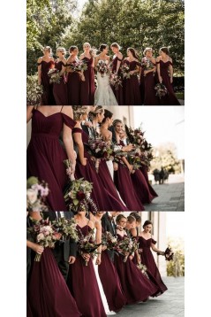 A-Line Simple Spaghetti Straps Long Bridesmaid Dresses 3010312