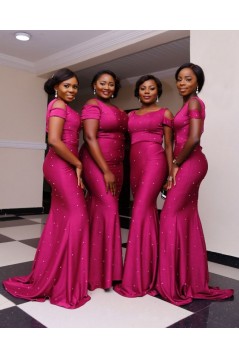 Mermaid Beaded Long Bridesmaid Dresses 3010318