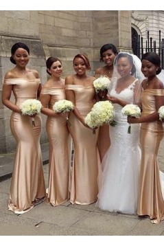 Mermaid Off-the-Shoulder Long Bridesmaid Dresses 3010320