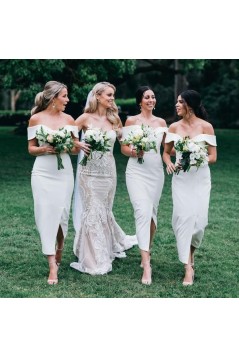 Sheath Off-the-Shoulder Bridesmaid Dresses 3010321