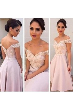 A-Line Lace Off-the-Shoulder Bridesmaid Dresses 3010332