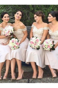 A-Line Lace Off-the-Shoulder Bridesmaid Dresses 3010332