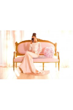 Mermaid Lace Long Sleeves Long Bridesmaid Dresses 3010344