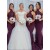 Mermaid Lace Long Grape Bridesmaid Dresses 3010348