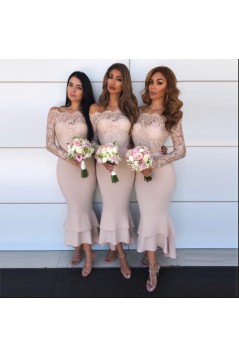 Long Sleeves Lace Bridesmaid Dresses 3010357