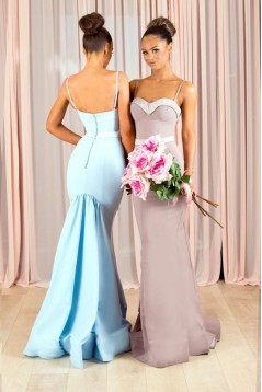 Mermaid Spaghetti Straps Long Bridesmaid Dresses 3010359