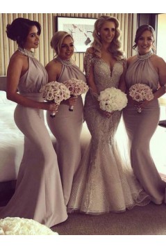 Mermaid Beaded Long Bridesmaid Dresses 3010361