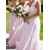 A-Line One-Shoulder Long Pink Chiffon Floor Length Bridesmaid Dresses 3010423