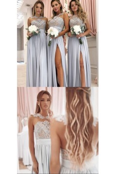 A-Line Lace and Chiffon Floor Length Bridesmaid Dresses 3010450