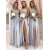 A-Line Lace and Chiffon Floor Length Bridesmaid Dresses 3010450