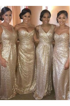 Sequins Long Floor Length Bridesmaid Dresses 3010468