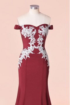 Mermaid Off-the-Shoulder Lace Floor Length Bridesmaid Dresses 3010477