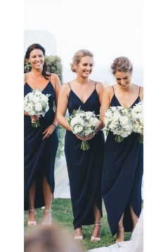 Sheath Spaghetti Straps V-Neck Bridesmaid Dresses 3010481