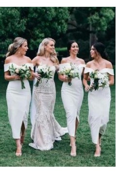 Sheath Off-the-Shoulder Bridesmaid Dresses 3010496