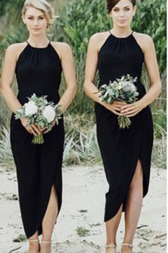 Sheath Black Bridesmaid Dresses 3010507