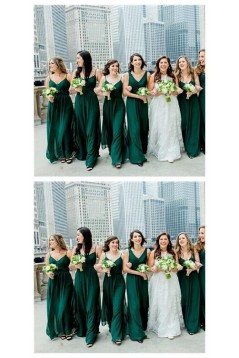 A-Line Long Chiffon Floor Length Bridesmaid Dresses 3010509
