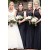 Long Black Lace Floor Length Bridesmaid Dresses 3010511