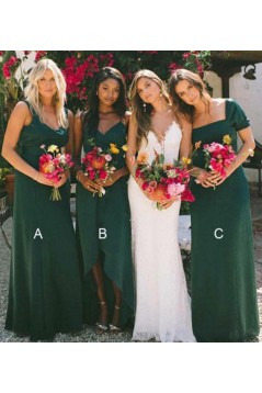 Long Green Floor Length Bridesmaid Dresses 3010512