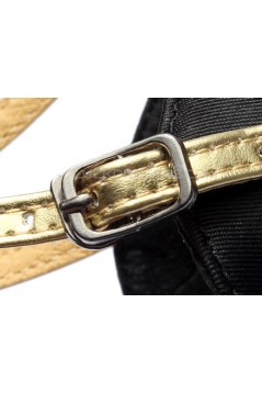 Women's Kids' Black Satin Gold Sparkling Glitter Flats Sandals Latin Dance Shoes Flower Girl Shoes D601009