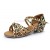 Women's Kids' Dance Shoes Latin/Ballroom Satin Chunky Heel Leopard Dance Shoes D601022
