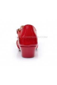 Women's Kids' Red Sparkling Glitter Flats Latin Dance Shoes Chunky Heels Modern Dance Shoes D601027