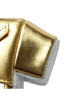 Women's Kids' Gold Sparkling Glitter Flats Latin Salsa T-Strap Dance Shoes Chunky Heels Wedding Party Shoes D601035