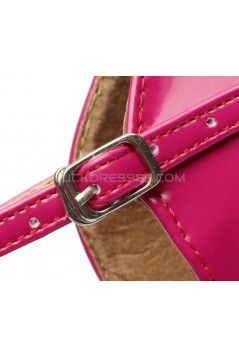 Women's Fuschia Sparkling Glitter Heels Sandals Latin Salsa T-Strap Dance Shoes D602030