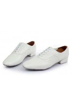 Men's Kids' White Leatherette Modern Ballroom Latin Dance Shoes Dance Sneakers Flat Heel D603006