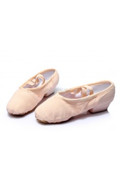 Women's Pink Canvas Dance Shoes Ballet/Latin/Yoga/Dance Sneakers Canvas Flat Heel D604002
