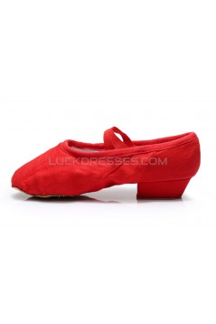 Women's Red Canvas Dance Shoes Ballet/Latin/Yoga/Dance Sneakers Canvas Flat Heel D604004