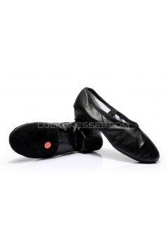 Women's Black Soft Leatherette Dance Shoes Ballet/Latin/Yoga/Dance Sneakers Flat Heel D604005