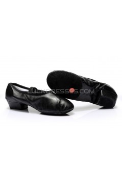Women's Black Soft Leatherette Dance Shoes Ballet/Latin/Yoga/Dance Sneakers Flat Heel D604005