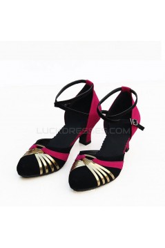 Women's Heels Pumps Modern With Buckle Latin/Ballroom/Salsa Dance Shoes Rose Red Black Gold D801019