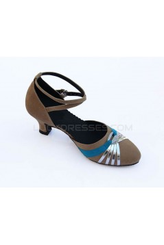Women's Heels Pumps Modern With Buckle Latin/Ballroom/Salsa Blue Nude Silver Dance Shoes D801023