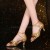 Women's Leatherette Gold Sparkling Glitter Heels Piscine Mouth Sandals With Ankle Strap Latin Ballroom Dance Shoes D801035