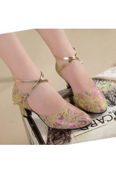 Women's Soft Top Layer Cow Leather Lace Customized Heels Latin/Salsa/Ballroom/Outdoor Dance Shoes Wedding Party Shoes D801070