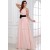 A-Line One-Shoulder Long Pink Beaded Chiffon Prom Evening Formal Party Dresses/Bridesmaid Dresses ED010001