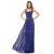 A-Line Beaded Long Blue Chiffon Prom Evening Formal Party Dresses ED010008