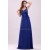 A-Line Long Blue Beaded Chiffon Prom Evening Formal Party Dresses ED010013