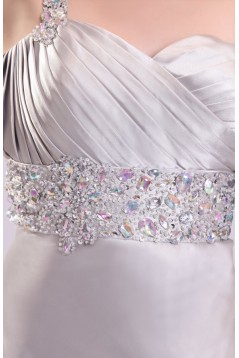 A-Line One-Shoulder Long Beaded Prom Evening Formal Party Dresses ED010028