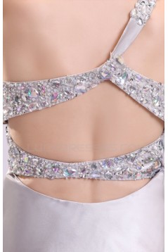 A-Line One-Shoulder Long Beaded Prom Evening Formal Party Dresses ED010028