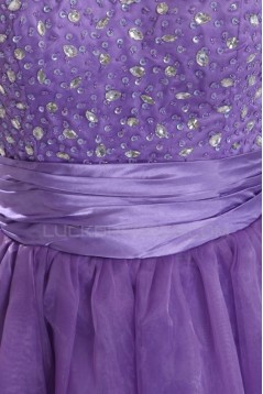 A-Line Strapless Beaded Long Purple Prom Evening Formal Party Dresses ED010035