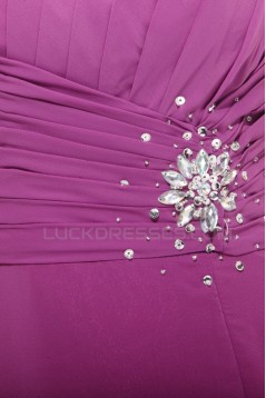 A-Line One-Shoulder Long Beaded Chiffon Prom Evening Formal Party Dresses ED010047